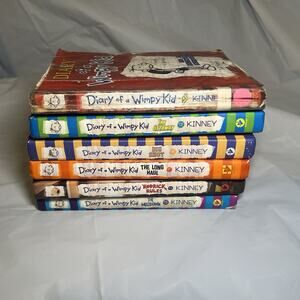 Diary Of A Wimpy Kid Hard/Soft cover Books Lot of 6
